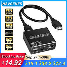 2020 Navceker 4K HDMI 2,0 аудио экстрактор 5,1 ARC HDMI аудио экстрактор сплиттер HDMI в аудио экстрактор оптический TOSLINK SPDIF 2024 - купить недорого