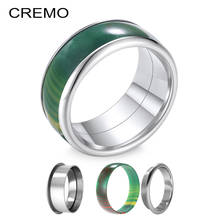 Cremo Turning-anillo de acero inoxidable para mujer, sortija ajustable apilable, joyería Bausatz 2024 - compra barato