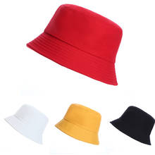 Unisex Cotton Bucket Hat Women Men Foldable Outdoor Sunscreen Fisherman Cap Summer Solid Color Hunting Fishing Hats Chapeau 2024 - buy cheap