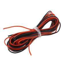2x 3M 24 Gauge AWG Silicone Rubber Wire Cable Red Black Flexible 2024 - buy cheap