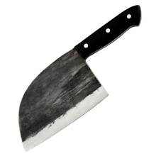 DAMASK Full Tang Butcher Knife Chef Frozen Santoku Knives Meat Cutter Chopping Kitchen Knives High-carbon Clad Steel Blade Knife 2024 - buy cheap