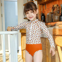 Plus Size Swimsuit For Girls Fused Kids Baby Bathing Suit Rash Bikini Swimwear One Swimsuits Long Sleeve Animal Lycra Rashguard 2024 - buy cheap