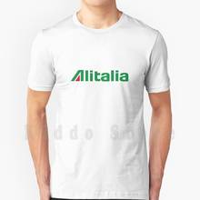 Camiseta con logotipo de Alitalia, 100% algodón, tamaño grande, artesanal, 767, 787, 737, Max, 747, 800, A380, A350, Xwb, A320, Avión de vuelo 2024 - compra barato