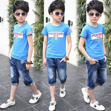 Children's Boys Summer Clothing Sets T Shirt & Shorts Casual Tracksuit For Kids Clothes Big Boys Sports Suit 2024 - buy cheap