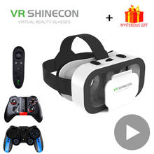 VR Shinecon G05A шлем 3D 3 д очки виртуальной реальности для iPhone Android смартфона смарт телефона умные виар игр дополненной видео комплект вр видеоочки с экраном контролерами стекло веар электронные стерео активные 2024 - купить недорого
