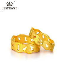 XXX24K Pure Gold Ring Real AU 999 Solid Gold Rings Elegant Shiny Heart Beautiful Upscale Trendy Classic Jewelry  New 2019 2024 - buy cheap