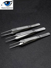 Ophthalmic plastic Stainless steel micro forceps Double eyelid surgery tweezers Toothed tweezers with hooks 2024 - buy cheap