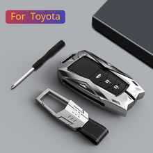 Funda de llave de coche remoto de aleación de Zinc para Toyota CHR C-HR Prado 2017 2018 Prius Camry Corolla RAV4 2018, accesorios, llavero 2024 - compra barato