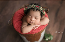 Christmas baby photo hair ornaments headwear real flowers headbands series newborn baby photography props 2024 - compre barato