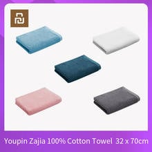 Youpin Zajia 100% Cotton Towel  32 x 70cm 5 Colors Strong Water Absorption Bath Soft and Comfortable Beach Face Hand Cleaning 2024 - buy cheap