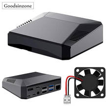 Raspberry Pi 4 Passive Cooling Case with Fan Kit, Power Button + Supports Retro Gaming, Movies Music for Raspberry Pi 4 Model B 2024 - buy cheap