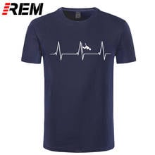 REM tee New Skiings Downhill Heartbe T Shirt Men Funny Cool T Shirt Man's Cotton Short-Sleeve T-shirt Hip Hop Tops Clothing 2024 - buy cheap
