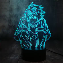 Cartoon Model Death Note 3D Night Light Novelty Figure Multicolor LED Lamp Kid Toy Table Bedroom Bedside Light Gifts 2024 - buy cheap