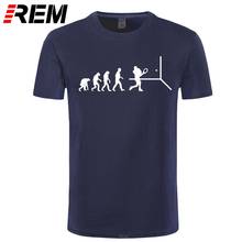 Camiseta con estampado divertido de la evolución del jugador de Squash para hombre, ropa de marca de moda de verano, camisetas de manga corta, Top 2024 - compra barato
