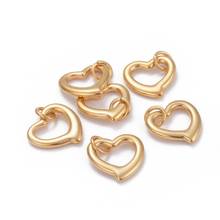 10pcs 304 Stainless Steel Open Heart Charms Pendants for DIY necklace Bracelet jewelry making Decor with Jump Ring,Hole: 4mm 2024 - buy cheap