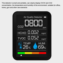 Monitor de dióxido de carbono, detector de qualidade do ar, temperatura e umidade, sensor testador, tcs, hcho 2024 - compre barato