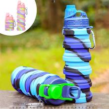 500ml Collapsible Water Bottle Reuseable BPA Free Silicone Water Bottle 2024 - buy cheap