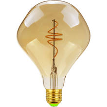 TIANFAN 220V 4W Alien G125 New Design Led Edison Bulb Spiral Light Amber Retro Lamp Vintage Filament Bubble Ball Bulb E27 Light 2024 - buy cheap