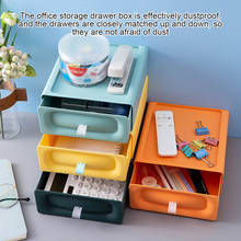 Caixa organizadora e de armazenamento, para artigos de papelaria e cosméticos, com gavetas, suporte para canetas, cesta de armazenamento 2024 - compre barato