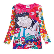 Girls T Shirt Kids T Shirt Baby Tees Cotton Flower Tops Clothes Striped Cats Winter Children Girls Tees Long Sleeve G610 2024 - buy cheap