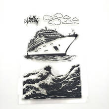 Sea Wave and Cruises Transparent Silicone Clear Stamps DIY Seal for Scrapbooking Card Making Photo Album Decorative Stamp Sheet 2024 - buy cheap