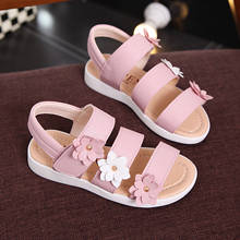 New Fashion Summer Kids Girl Sandals With Flower Soft Bottom Princess Children's Fashion Shoe Little Girl Casual Beach Sandals 2024 - buy cheap