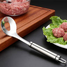 10 дюймов антипригарный креативный Meatball чайник из нержавеющей стали, ложка-шарик для мяса, пресс с длинной ручкой, кухонные принадлежности для кухонного инструмента, 1 шт. 2024 - купить недорого