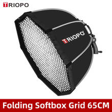 Triopo KS65 65cm Speedlite Portable Octagon Umbrella Softbox with Honeycomb Grid Outdoor Flash  Soft Box for Canon Nikon Godox 2024 - buy cheap