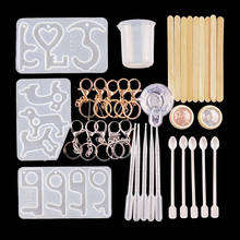 Molde de resina epoxi de silicona para fabricación de joyas, Set de herramientas para manualidades artísticas, 46 unidades 2024 - compra barato