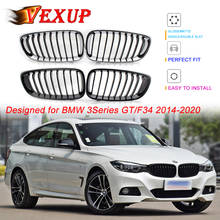 Kidney Grill Grilles Gloss Black Front Bumper for BMW 3 Series GT F34 2013-2020 320i 328i 335i XDrive Single Slat M Style 2024 - buy cheap