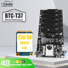 JINGSHA Mining Motherboard 8 GPU Bitcoin Crypto Ethereum Mining Support 1066/1333/1600 1037 8P  with 256GB Msata SSD 2024 - buy cheap