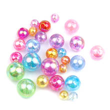 1 Packet 6/8/10/12mm Acrylic Beads Round At Random AB Color At Random For Jewelry Making Necklace Earrings Making Findings 2024 - buy cheap