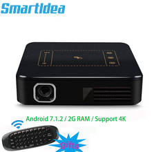 Support 4K Android7.1.2 Mini dlp Projector smart handheld beamer 8000mAh Battery HD 1080P Home Proyector Miracast Airplay Eshare 2024 - buy cheap