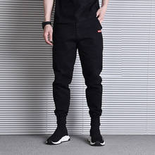 Moda japonesa calças de brim masculino solto ajuste multi bolsos calças de carga casual vintage designer harem calças hip hop joggers calças 2024 - compre barato