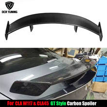 For Mercedes CLA CLASS W117 CLA45 Carbon Fiber Rear Trunk Spoiler 2013 2014 2015 2016-UP GT Style Wing Lid car styling 2024 - buy cheap