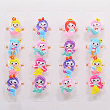 Wholesale Mixed 50/100Pcs/Lot Cute Cartoon Shining Mermaid Princess Kids Children Finger Ring for girls party toy Jewelry Gifts 2024 - buy cheap