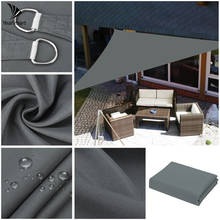 Sun Shade Sail Triangle 3x3x3m with Fixing Kit 98%UV-Protection Breathable Awning Canopy for Garden Outdoor Patio Grey 2024 - buy cheap