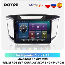 Rádio android para hyundai creta ix25 2015 - 2019 reprodutor de vídeo multimídia do carro navegação gps rds dsp 4g carplay 2 din 2din dovox 2024 - compre barato
