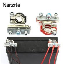 Conector para bateria automotiva, ponteira superior, terminal de cabo de bateria, com parafuso m6 m8, braçadeira negativo positiva, 1 conjunto 2024 - compre barato