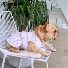 Vestido de verão para cachorros, roupas para cães pequenos e médios, buldogue francês, chihuahua, schnázer, corgi pug, roupa fofa, saia xic07 2024 - compre barato