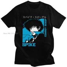 Camiseta clássica masculina do anime bebop, camiseta gráfica de manga curta em algodão puro, para presente 2024 - compre barato