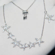 Baoyocn-collar de plata de ley 925 con zirconia cúbica para mujer, cadena ajustable, Color oro amarillo y plata, varias estrellas de mar 2024 - compra barato