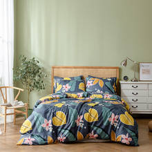 2/3 Pcs Spring Summer Flower Duvet Cover Double Bed Linings Luxury Idyllic Scenery Bedding Set Banana Leaf Bed Quilt Cover 2024 - buy cheap