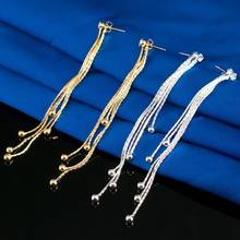 Korean Fashion Snake Chain Rhinestone Earring Line Starry Long Tassel Earring Women's Jewelry 2024 - buy cheap