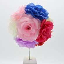 Yoshiko, 10 шт., шелковые цветы, розы, искусственные цветы, палочки, листья, букет, Свадебная вечеринка, подарок для дома, сделай сам, свадебное украшение 2024 - купить недорого