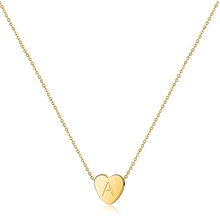ZMZY 1 set 26pcs Letter A-Z Alphabet Necklace Choker Stainless Steel Chain Gold Color Heart Necklace Tiny Jewelry Wholesale 2024 - buy cheap