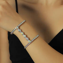 Brazalete de cristal colorido ajustable para Mujer, pulsera con apertura, regalo de joyería, novedad de 2020 2024 - compra barato
