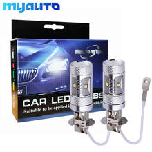 Lâmpada para farol de carro, 2 peças, cree led chip h3 5 led, farol de neblina automotivo, 12v, fonte de luz 30w 2024 - compre barato