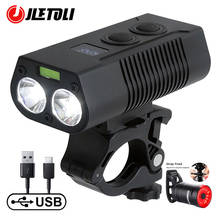 JLETOLI USB recargable luz de la bicicleta de aleación de aluminio de luz delantera faro Mtb luz impermeable para el ciclismo Accesorios 2024 - compra barato