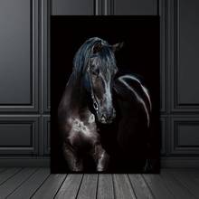 Quadros em tela hd cavalos impressos animais quadros decorativos sem moldura à prova dfraágua parede arte poster decoração para casa sala de estar 2024 - compre barato